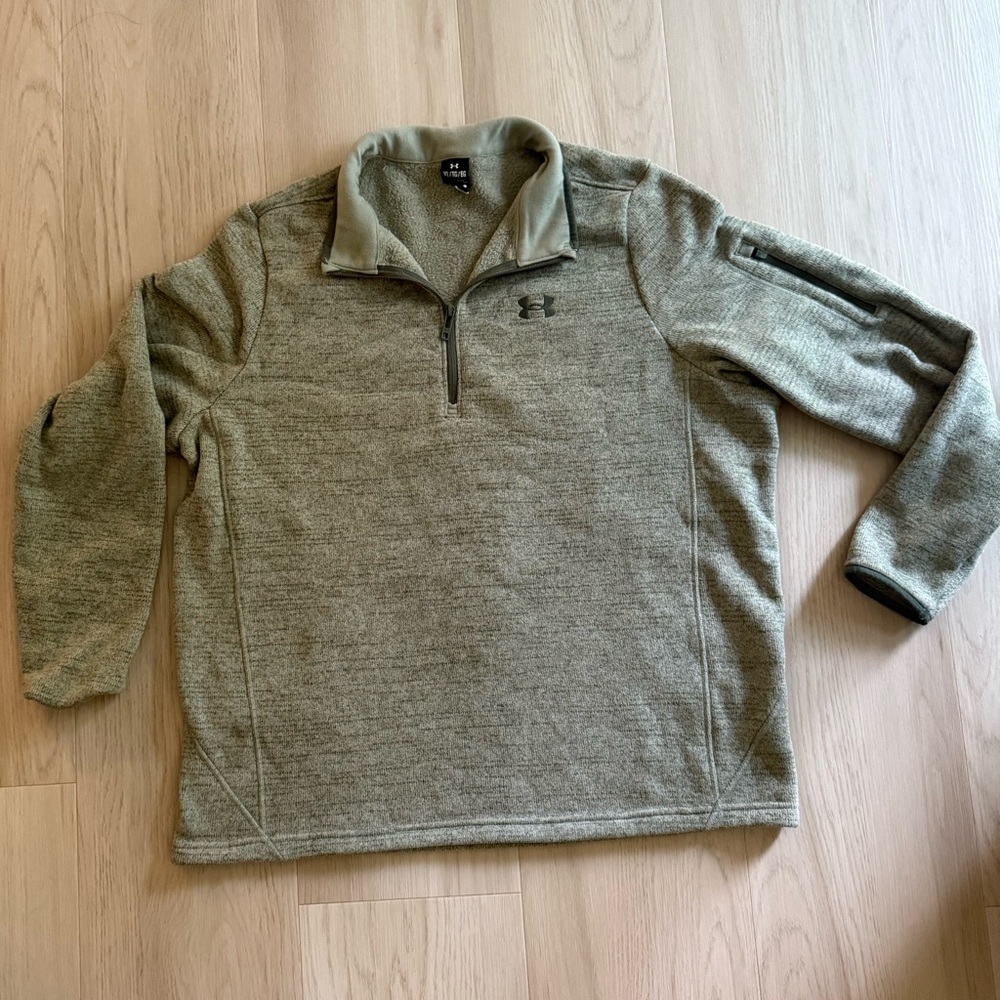 ✨ EUC ✨ Under Armour Grove Green XL Quarter Zip Sweater Jacket